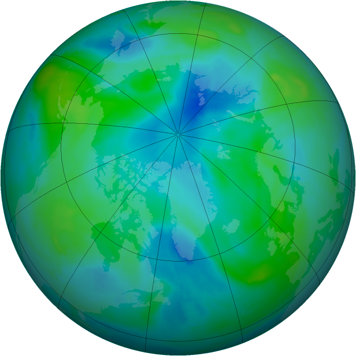 Arctic ozone map for 04 September 2008